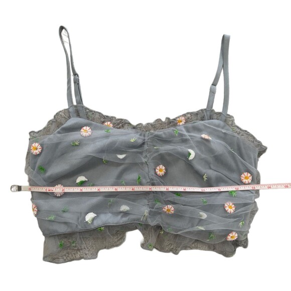 LE LIS Collection Gray Floral Top (Small) and Skirt (Medium) Set Festival - Picture 12 of 12